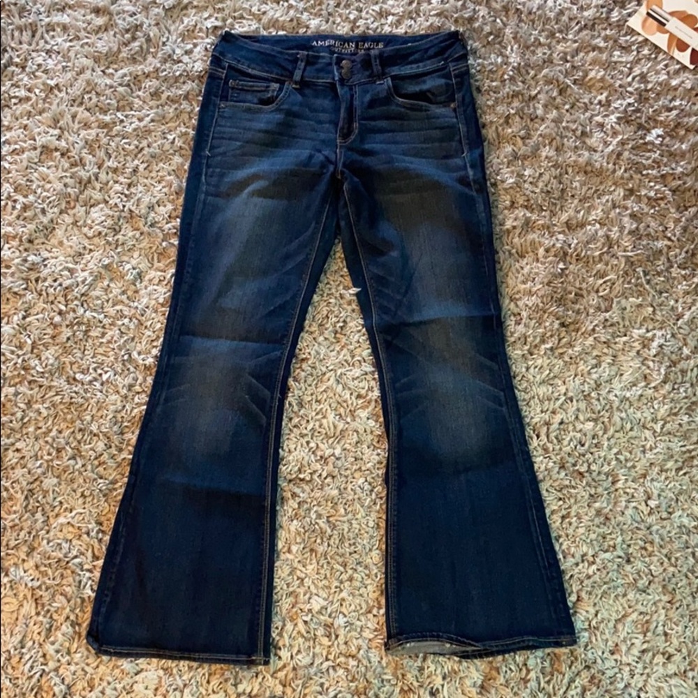 Like New! Super stretch artist flare jeans.